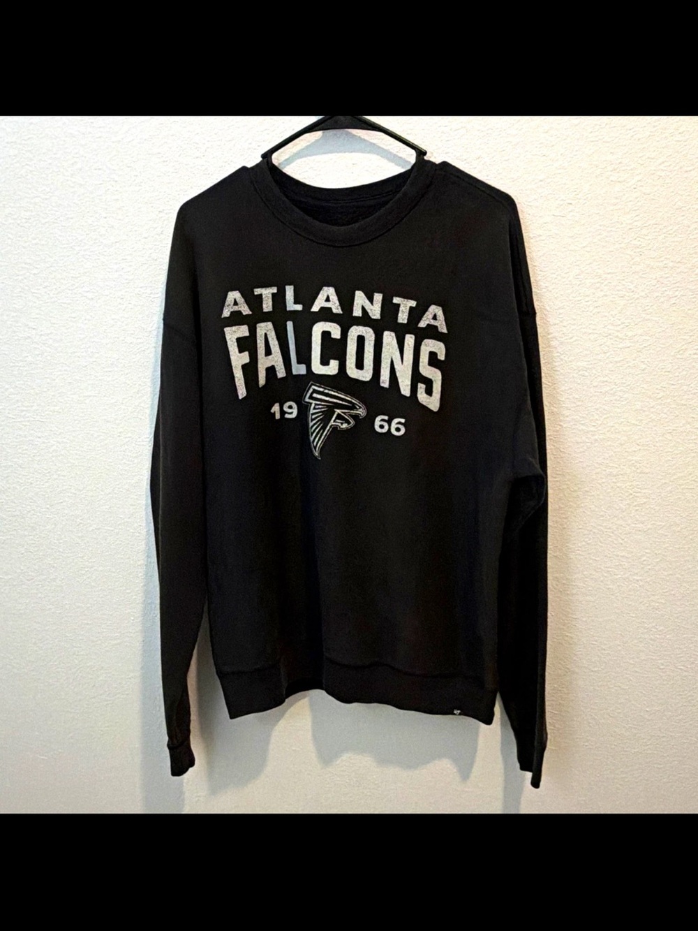 ’47 NFL Atlanta Falcons Black Crewneck Sweatshirt Football Size M NWOT